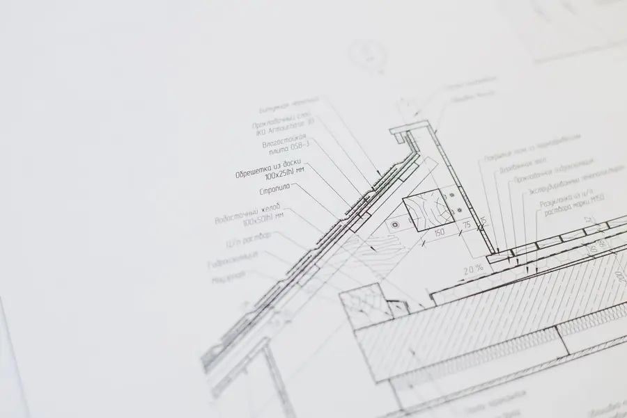 Floor plan drawing of the kind used for conservatory building control applications