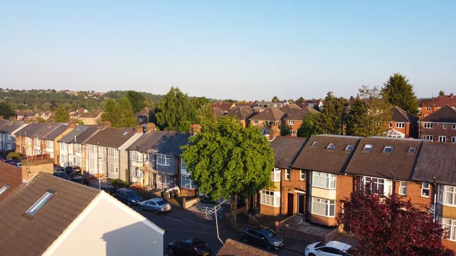 Rows of terraced houses of the type found across Exeter, where escape window sizing is often tight