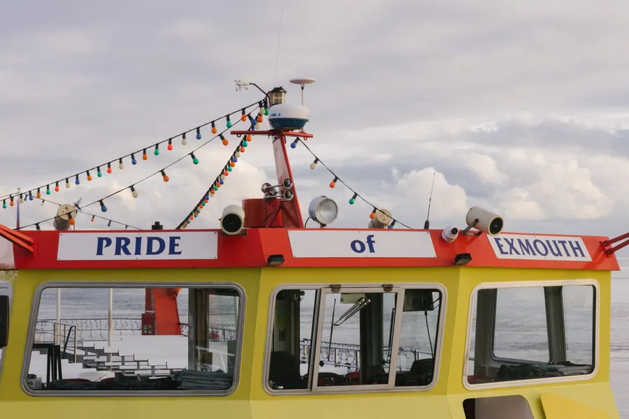 The Pride of Exmouth ferry moored at Exmouth, the town Window Installers Exeter reaches along the A376 from Topsham Road