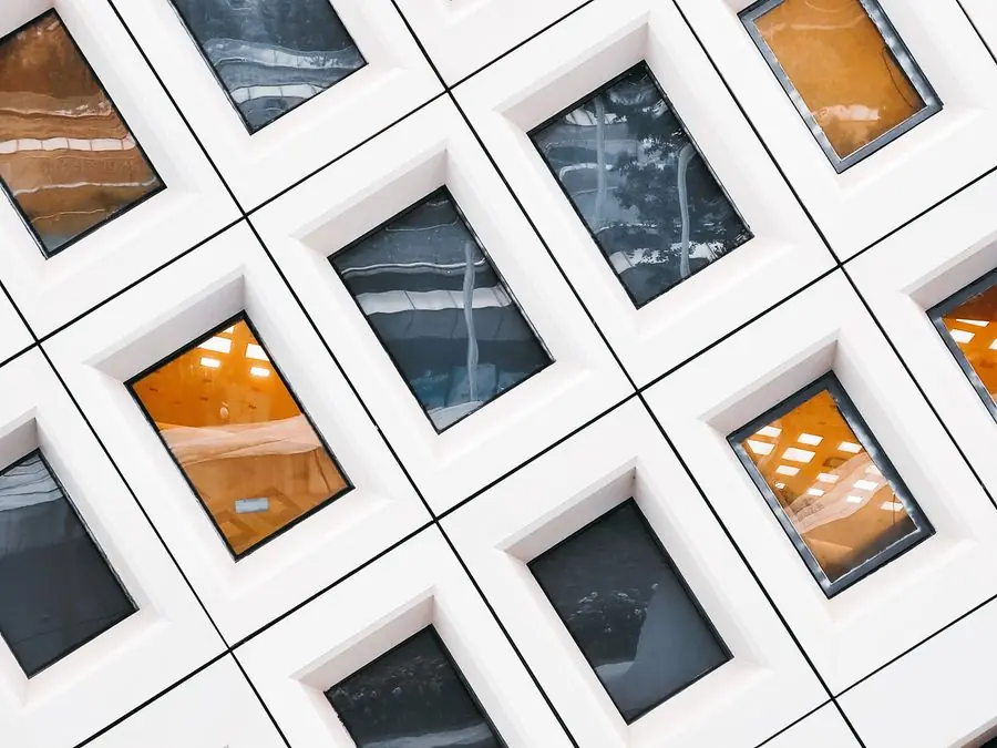 White uPVC window frame close up - the most common window material in Exeter homes