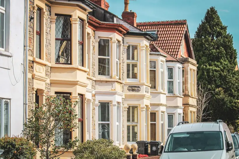 Bay windows on a terrace of the type found across Exeter where making good after replacement is more involved