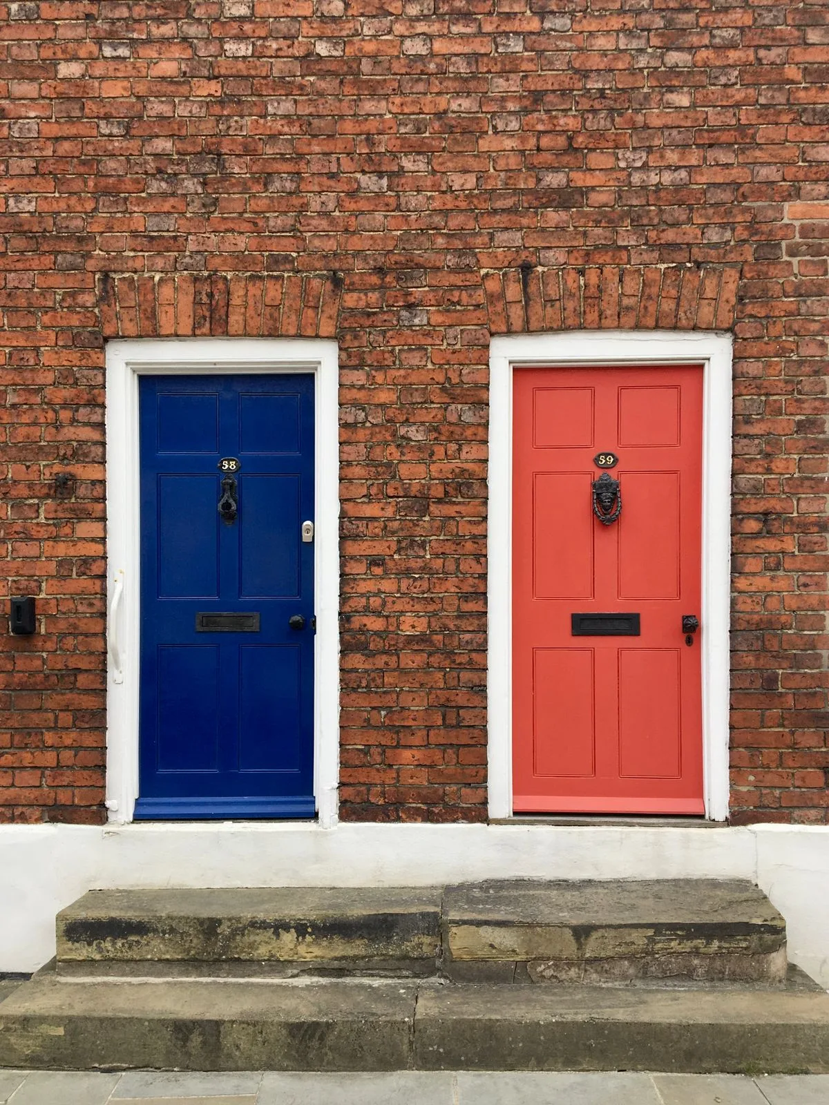 Brick house with coloured uPVC door - door installation in Exeter