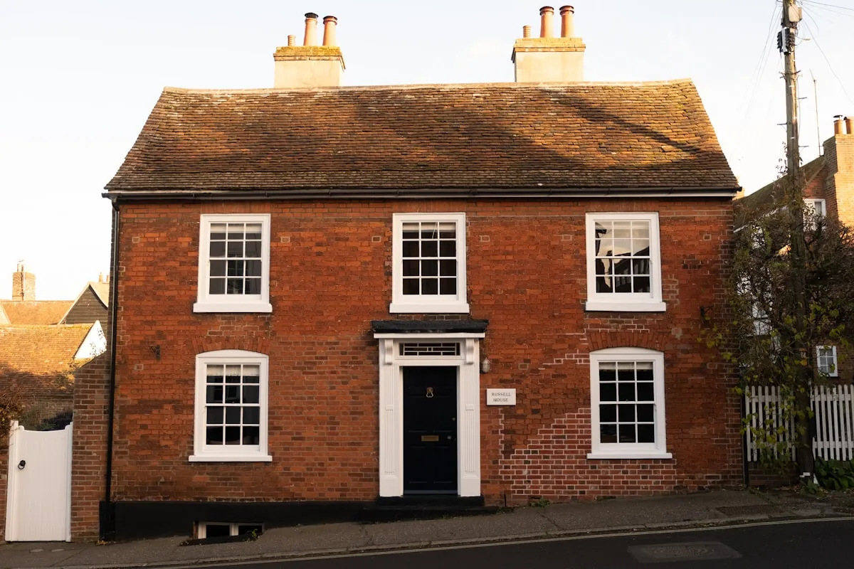New double glazed windows fitted on an Exeter red brick house