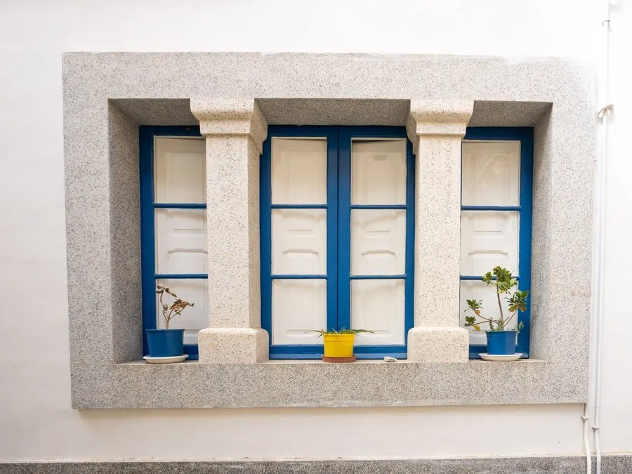 European style double-glazed window frame showing typical tilt and turn profile