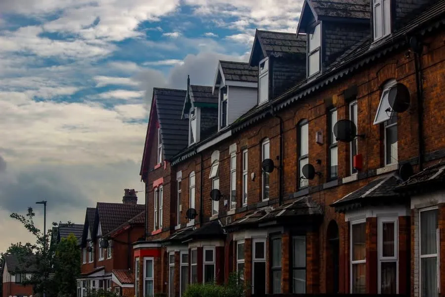 Bay-fronted suburban semi-detached houses of the kind built around Exeter between the wars